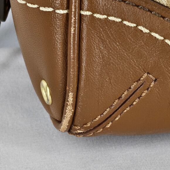 COACH Hampton Optic Signature Jacquard & Leather Handbag w/ Matching fold Wallet - Picture 13 of 16